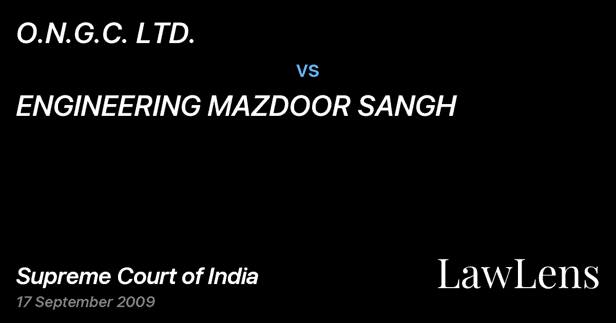 Preview image for O.N.G.C. LTD. vs. ENGINEERING MAZDOOR SANGH