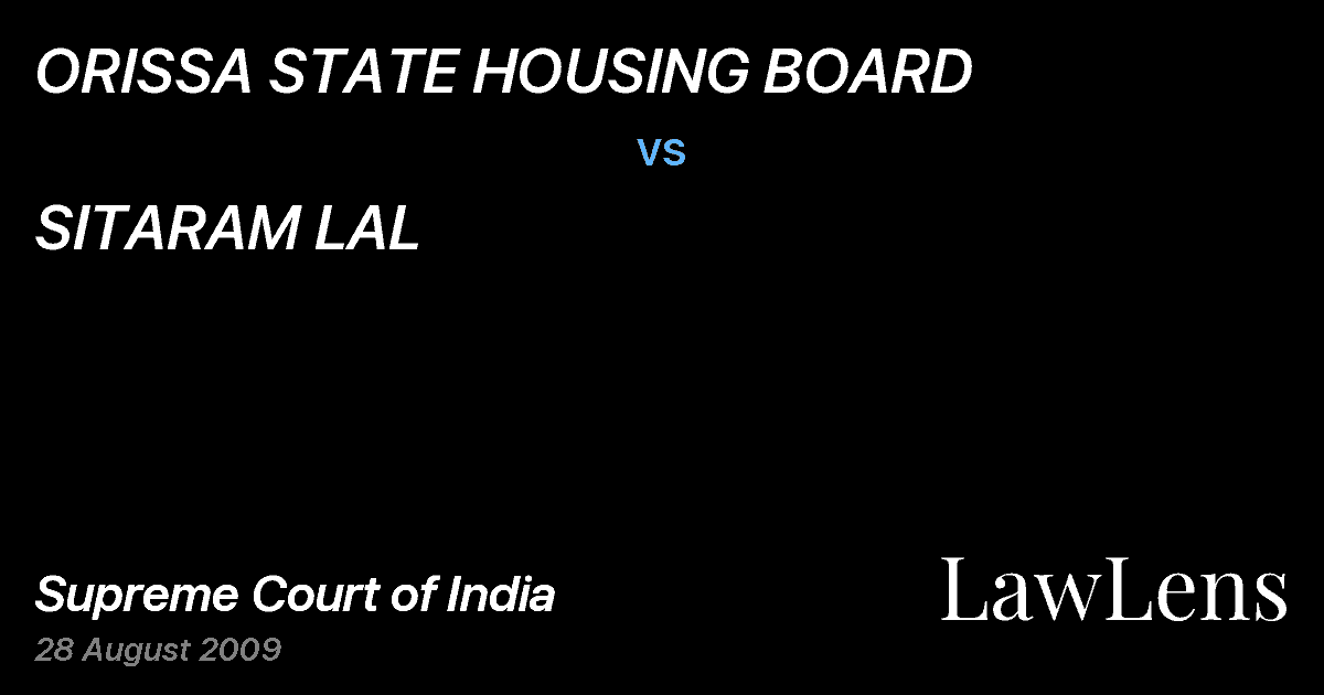 Preview image for ORISSA STATE HOUSING BOARD vs. SITARAM LAL