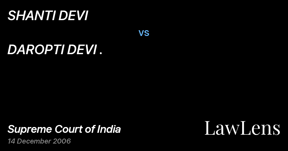 Preview image for SHANTI DEVI vs. DAROPTI DEVI .