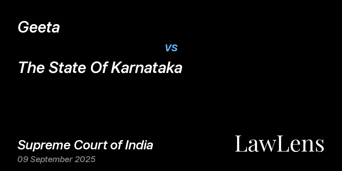 Preview image for Geeta vs. The State Of Karnataka