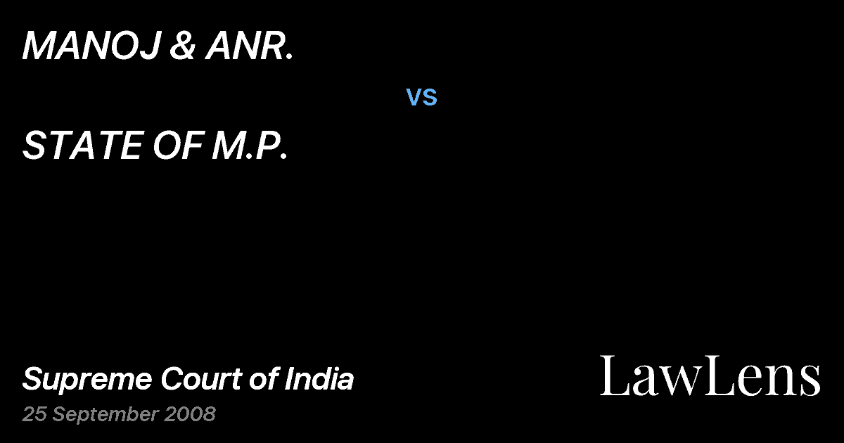 Preview image for MANOJ & ANR. vs. STATE OF M.P.