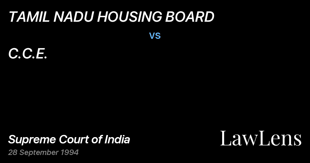 Preview image for TAMIL NADU HOUSING BOARD vs. C.C.E.