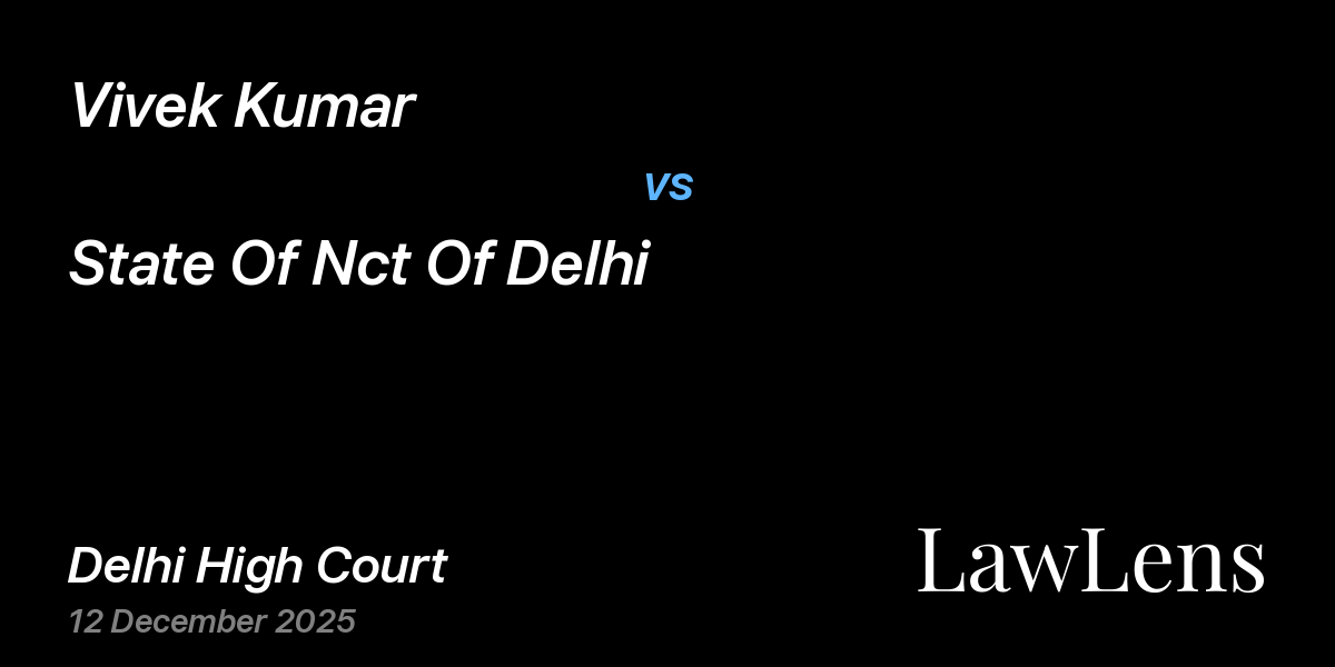 Preview image for Vivek Kumar vs. State Of Nct Of Delhi