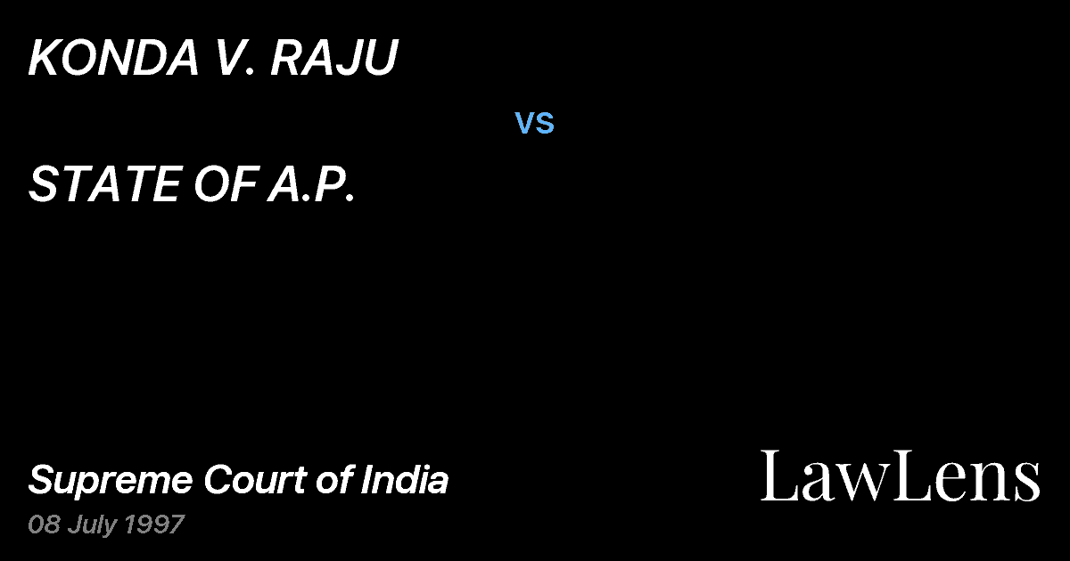 Preview image for KONDA V. RAJU vs. STATE OF A.P.