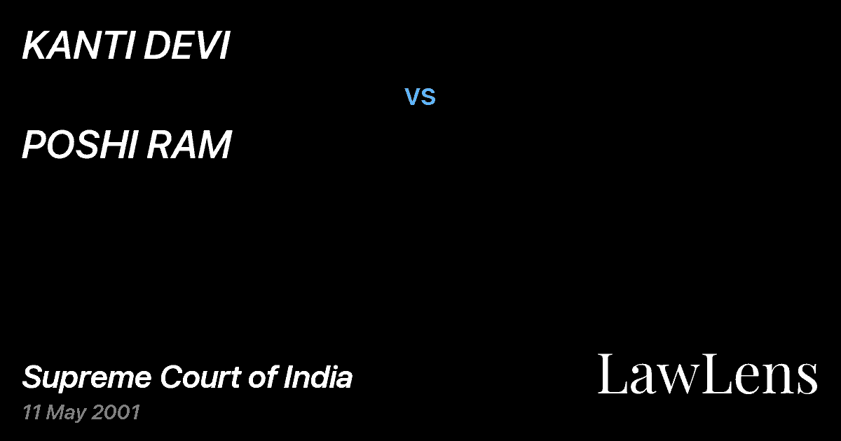 Preview image for KANTI DEVI vs. POSHI RAM