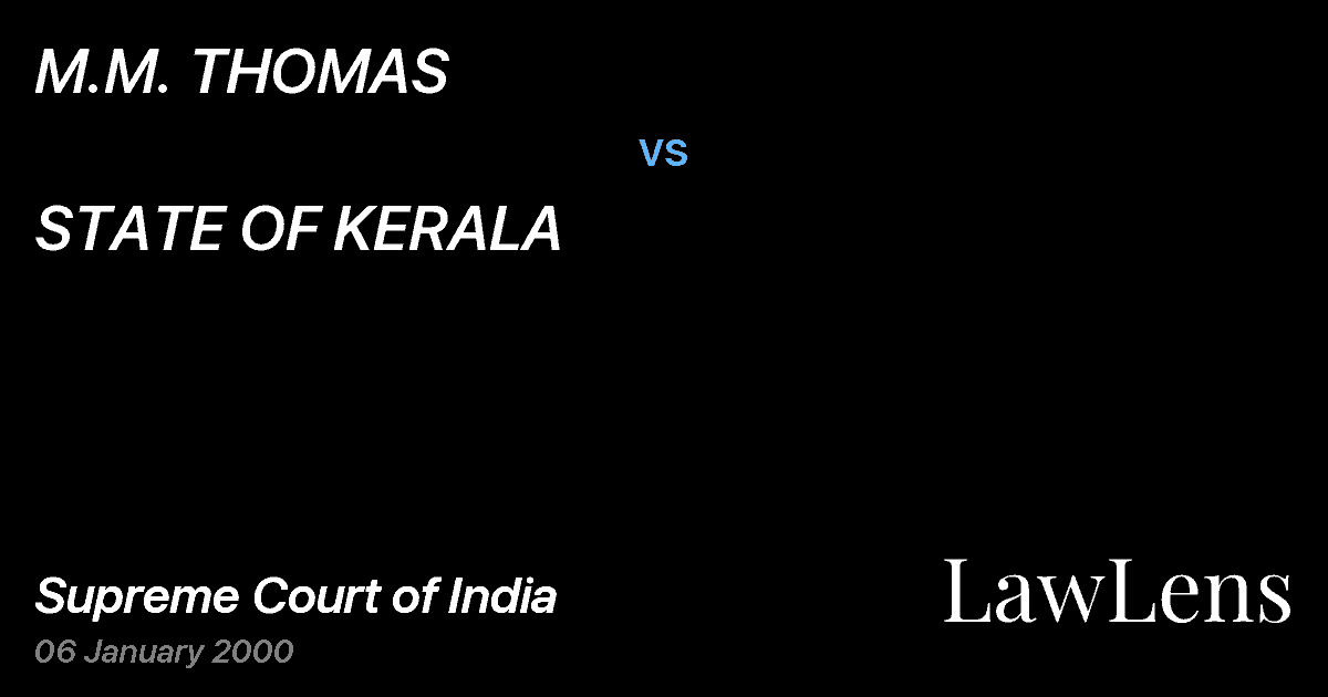 Preview image for M.M. THOMAS vs. STATE OF KERALA