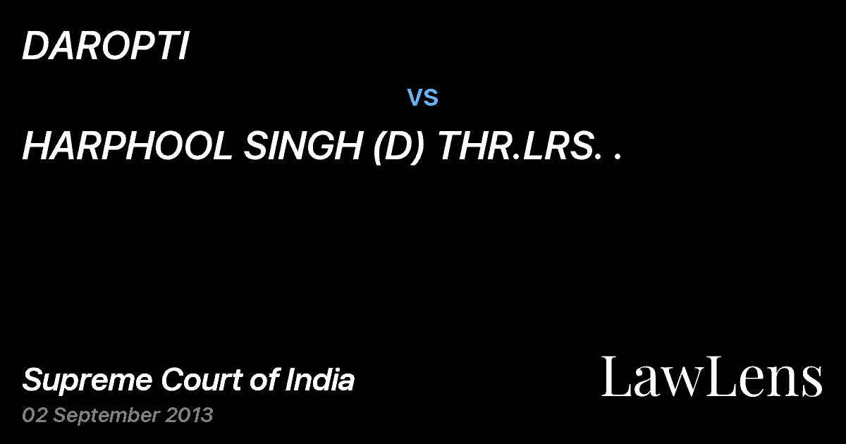 Preview image for DAROPTI vs. HARPHOOL SINGH (D) THR.LRS. .