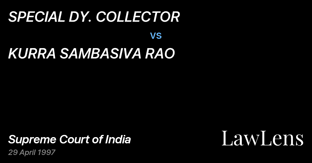 Preview image for SPECIAL DY. COLLECTOR vs. KURRA SAMBASIVA RAO