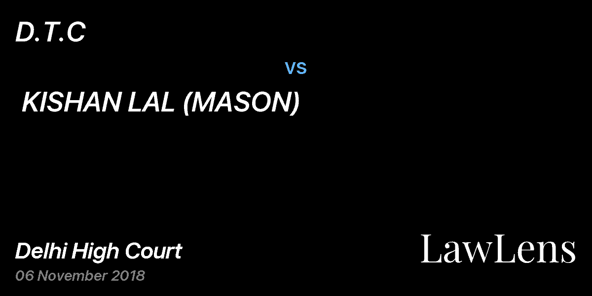 Preview image for D.T.C vs. KISHAN LAL (MASON)