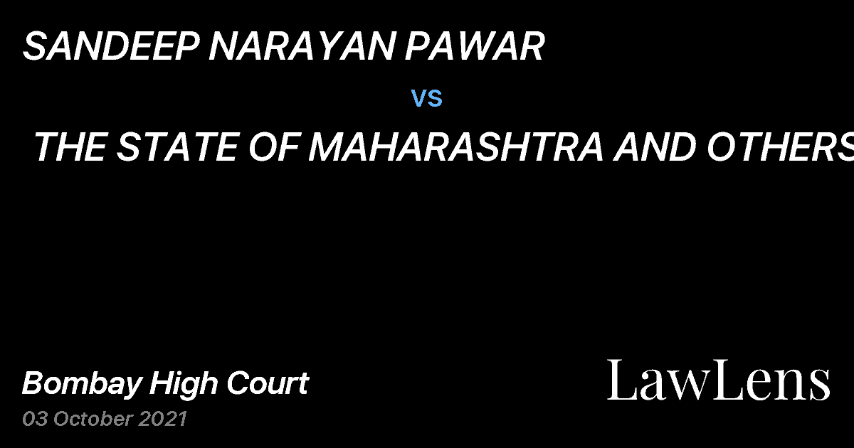 Preview image for SANDEEP NARAYAN PAWAR  vs.  THE STATE OF MAHARASHTRA AND OTHERS