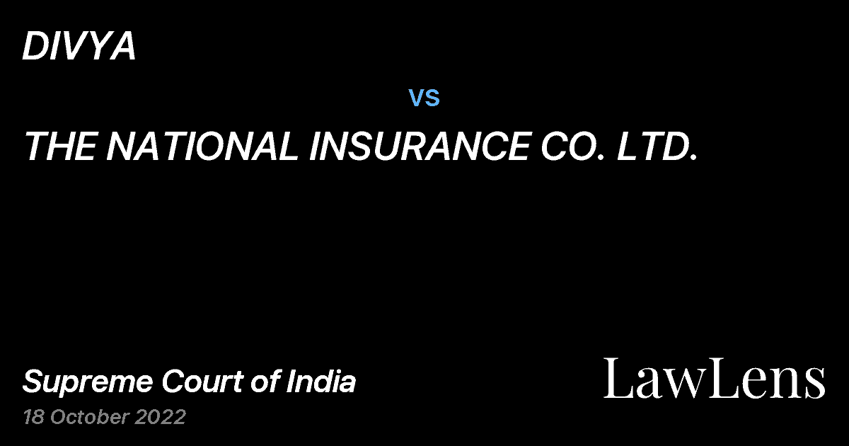 Preview image for DIVYA vs. THE NATIONAL INSURANCE CO. LTD.