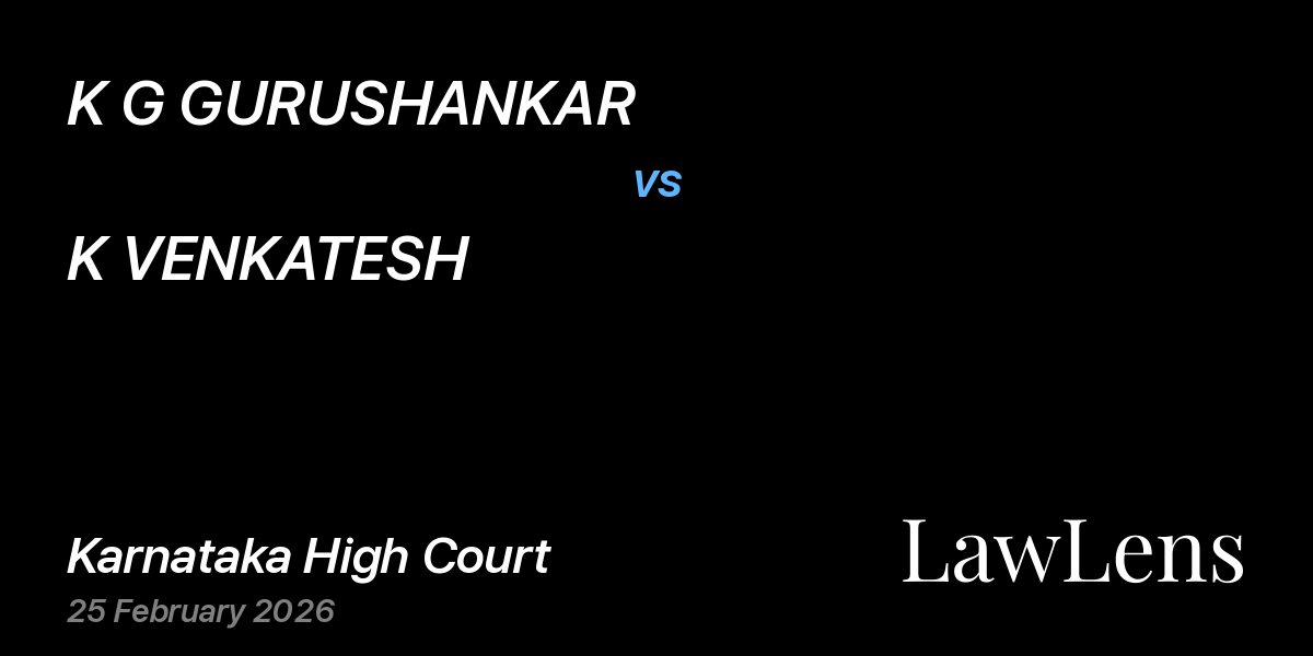 Preview image for K G GURUSHANKAR vs. K VENKATESH