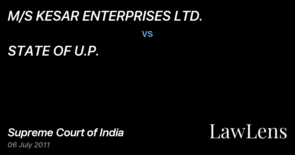 Preview image for M/S KESAR ENTERPRISES LTD. vs. STATE OF U.P.