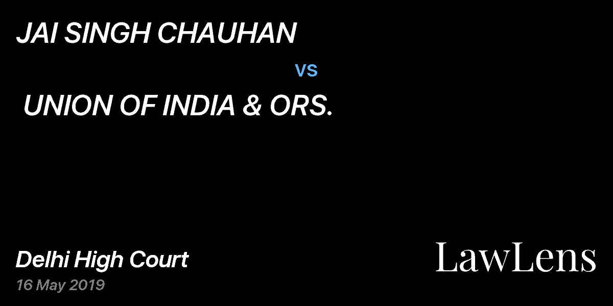 Preview image for JAI SINGH CHAUHAN vs. UNION OF INDIA & ORS.