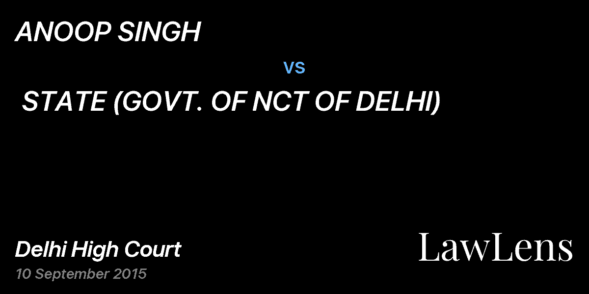 Preview image for ANOOP SINGH  vs.  STATE (GOVT. OF NCT OF DELHI)