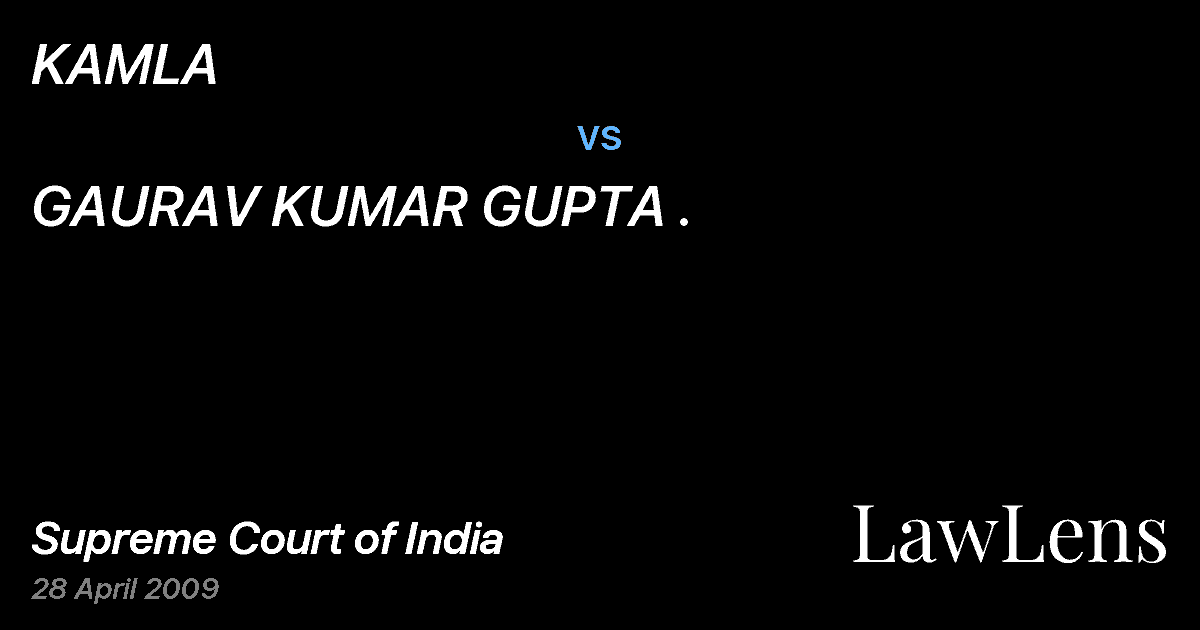 Preview image for KAMLA vs. GAURAV KUMAR GUPTA .