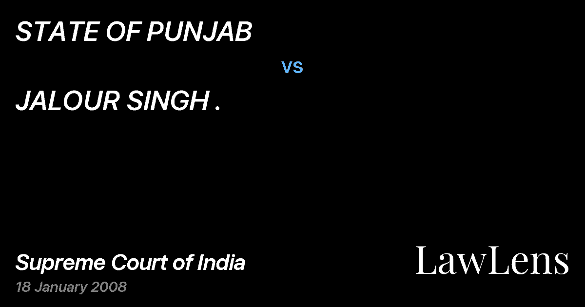 Preview image for STATE OF PUNJAB vs. JALOUR SINGH .