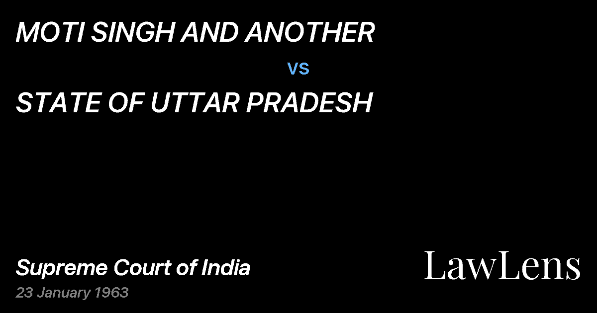 Preview image for MOTI SINGH AND ANOTHER vs. STATE OF UTTAR PRADESH
