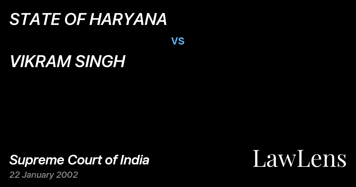 Preview image for STATE OF HARYANA vs. VIKRAM SINGH