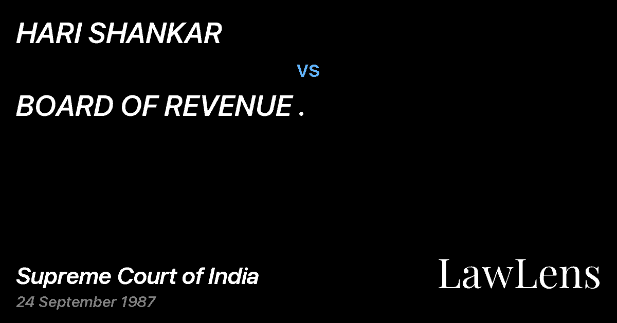 Preview image for HARI SHANKAR vs. BOARD OF REVENUE .