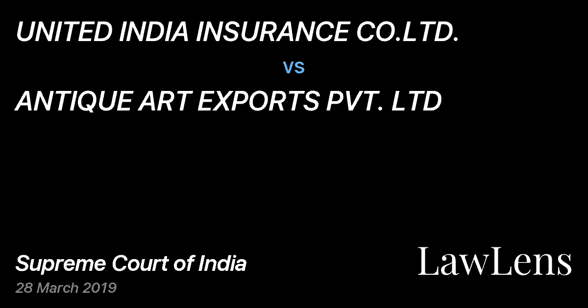 Preview image for UNITED INDIA INSURANCE CO.LTD. vs. ANTIQUE ART EXPORTS PVT. LTD