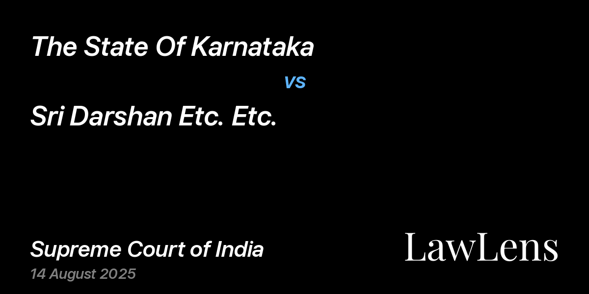 Preview image for THE STATE OF KARNATAKA vs. SRI DARSHAN ETC. ETC.