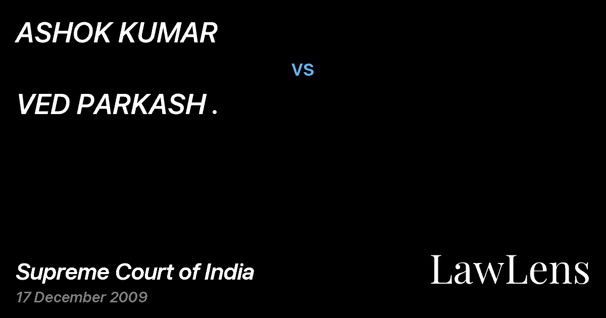 Preview image for ASHOK KUMAR vs. VED PARKASH .