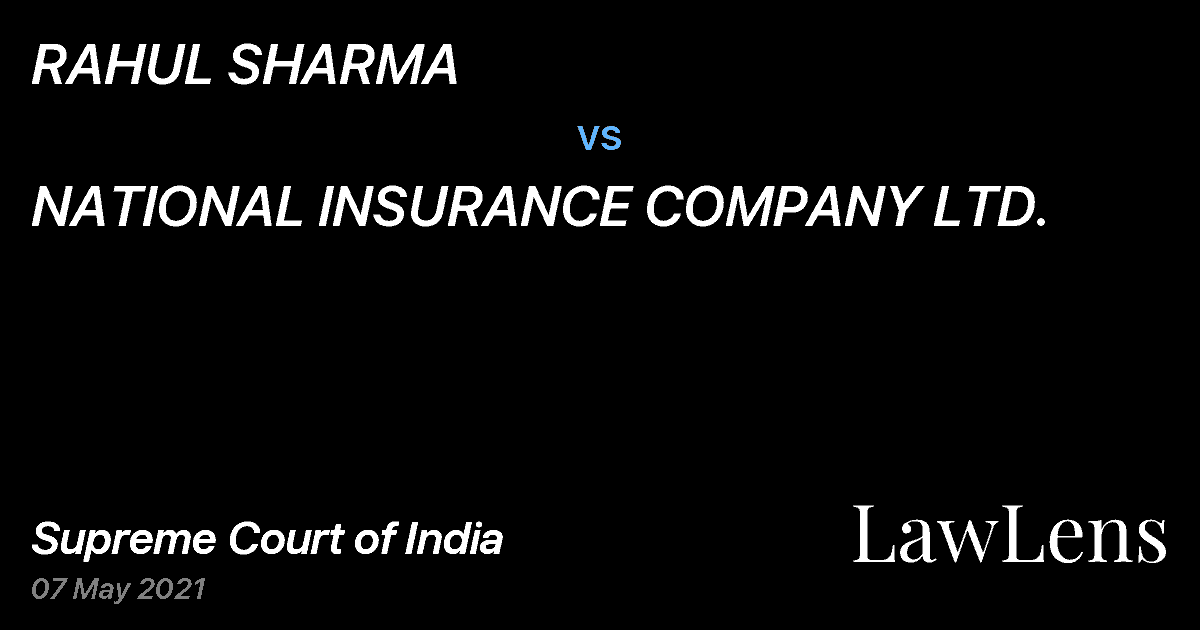 Preview image for RAHUL SHARMA vs. NATIONAL INSURANCE COMPANY LTD.