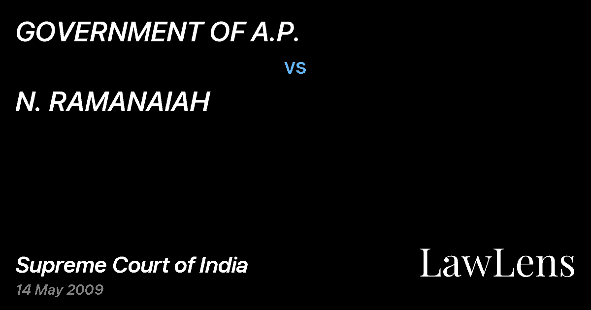 Preview image for GOVERNMENT OF A.P. vs. N. RAMANAIAH