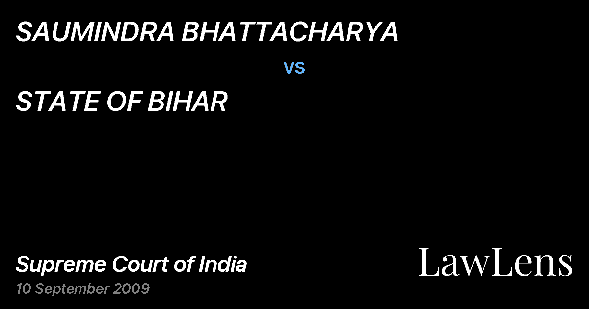 Preview image for SAUMINDRA BHATTACHARYA vs. STATE OF BIHAR