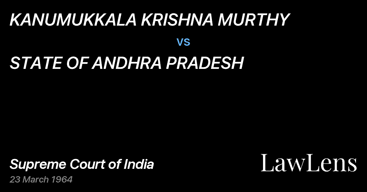 Preview image for KANUMUKKALA KRISHNA MURTHY vs. STATE OF ANDHRA PRADESH