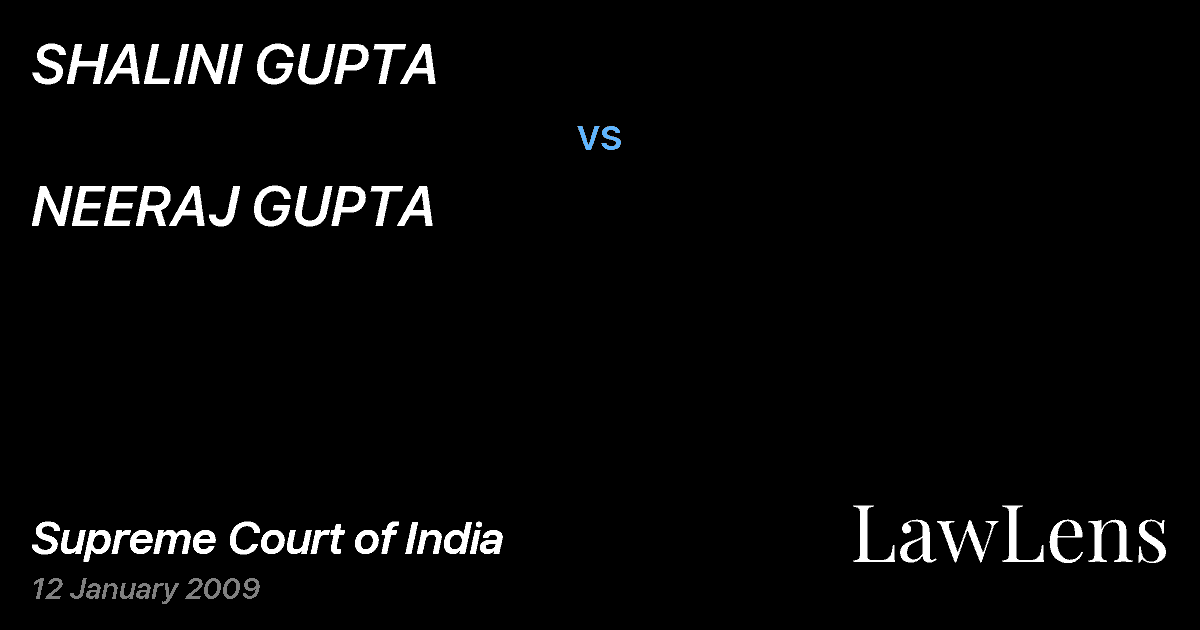 Preview image for SHALINI GUPTA vs. NEERAJ GUPTA