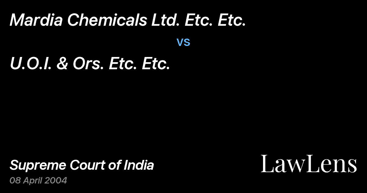 Preview image for Mardia Chemicals Ltd. Etc. Etc. vs. U.O.I. & Ors. Etc. Etc.
