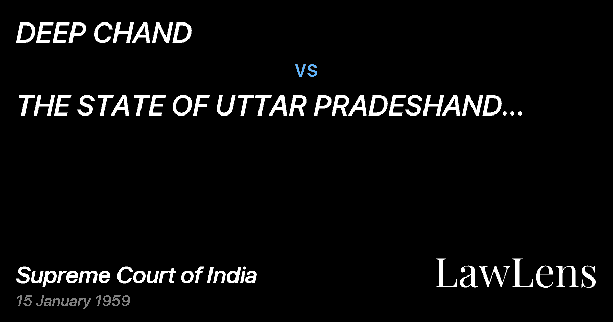 Preview image for DEEP CHAND vs. THE STATE OF UTTAR PRADESHAND OTHERS(and connected appeal)