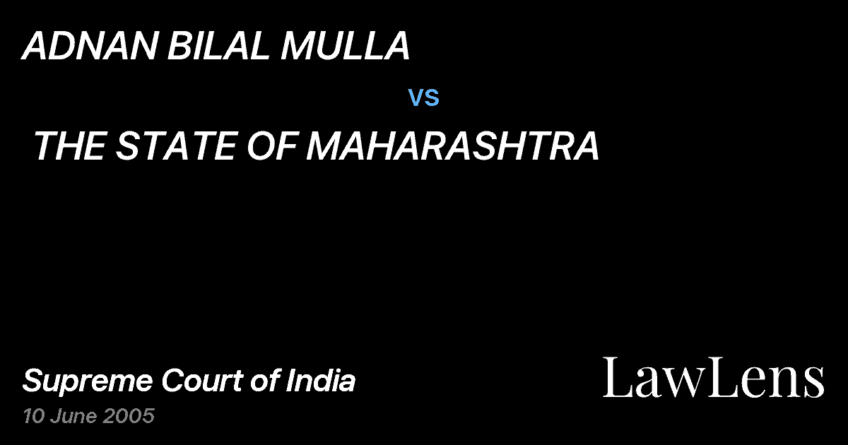 Preview image for ADNAN BILAL MULLA vs. THE STATE OF MAHARASHTRA