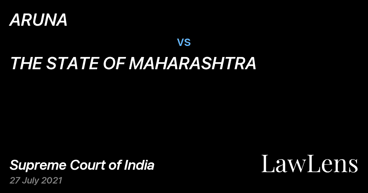Preview image for ARUNA vs. THE STATE OF MAHARASHTRA