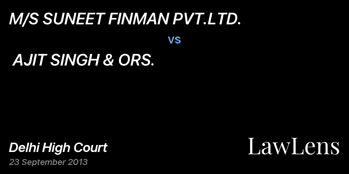 Preview image for M/S SUNEET FINMAN PVT.LTD. vs. AJIT SINGH & ORS.