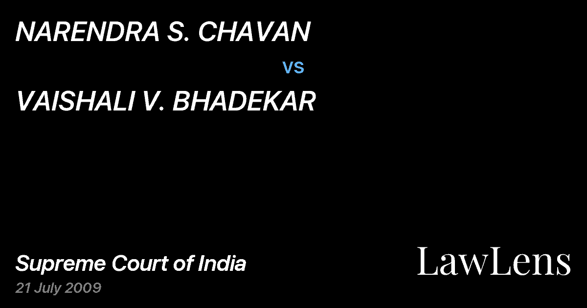 Preview image for NARENDRA S. CHAVAN vs. VAISHALI V. BHADEKAR