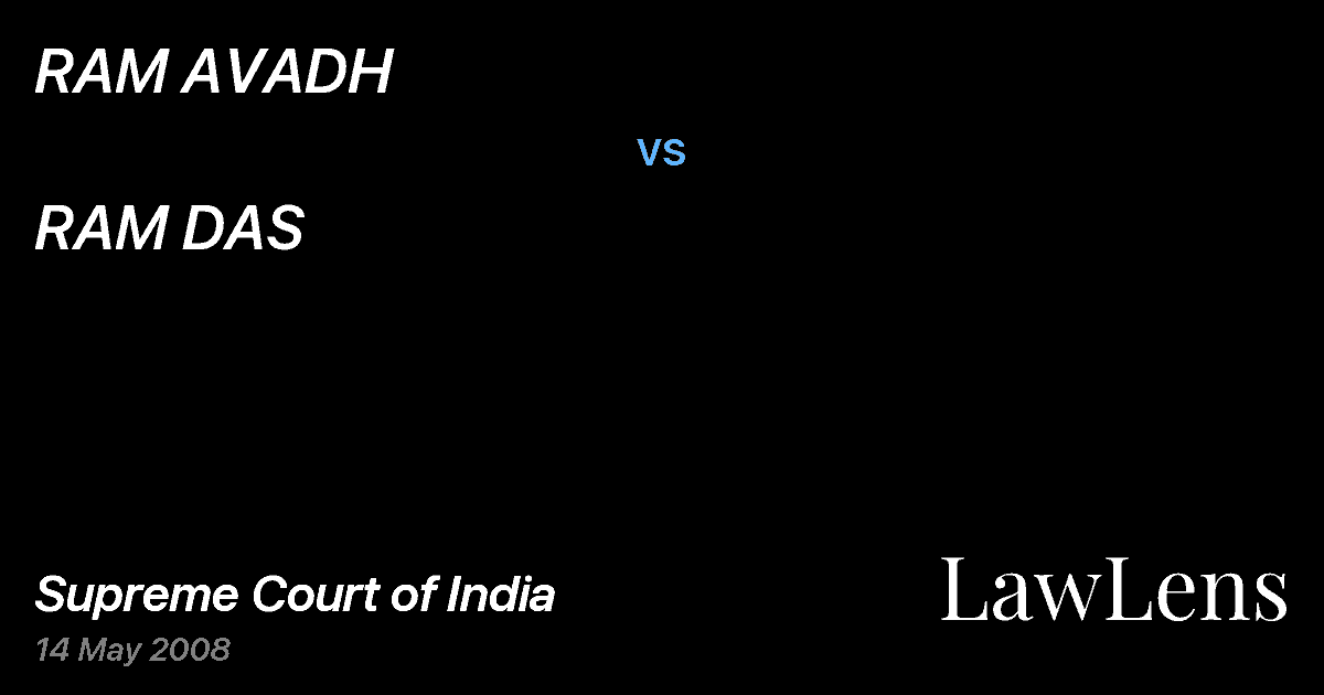 Preview image for RAM AVADH vs. RAM DAS