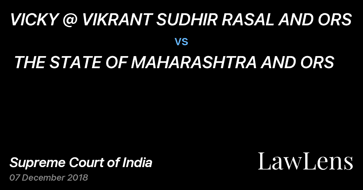 Preview image for VICKY @ VIKRANT SUDHIR RASAL AND ORS  vs.  THE STATE OF MAHARASHTRA AND ORS