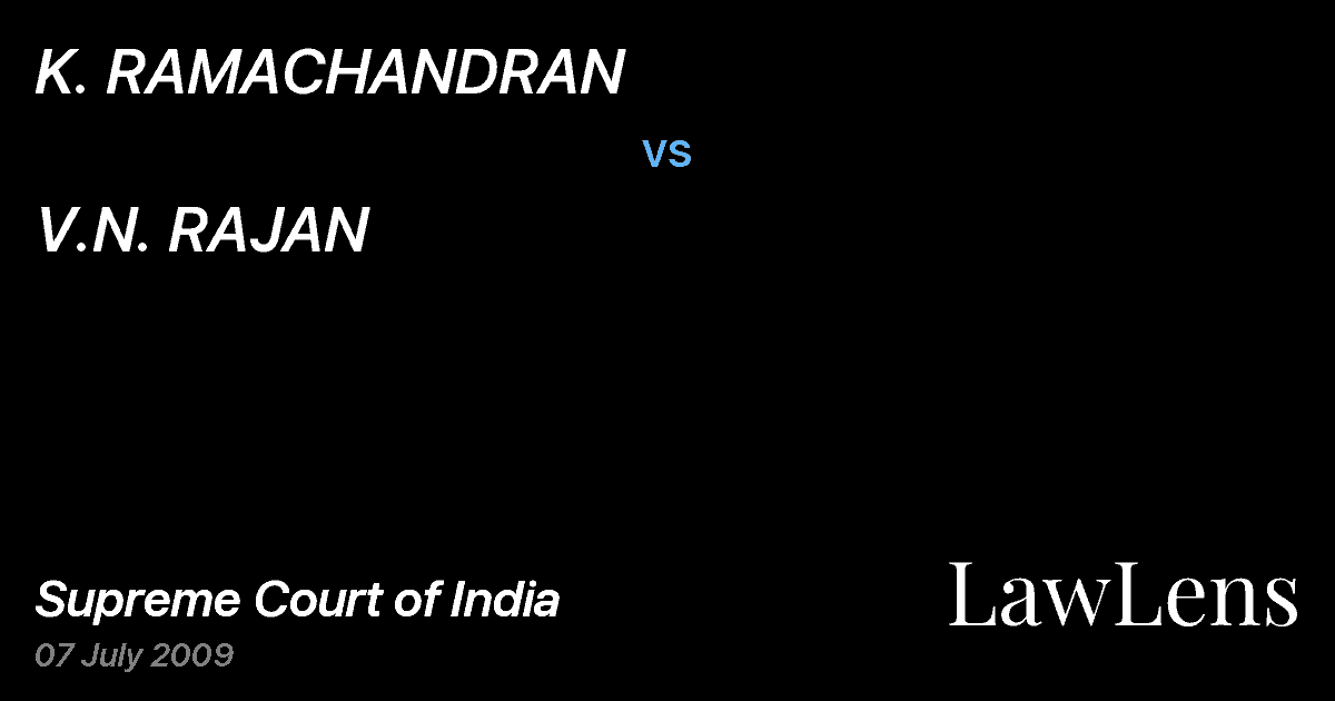 Preview image for K. RAMACHANDRAN vs. V.N. RAJAN