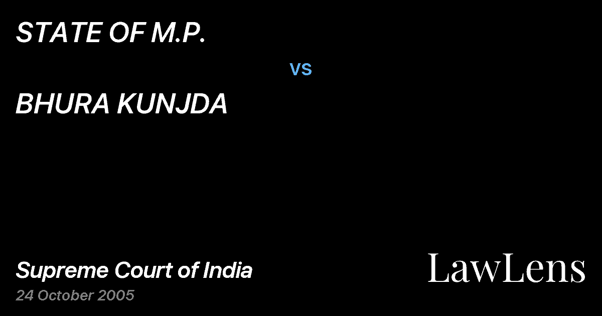 Preview image for STATE OF M.P. vs. BHURA KUNJDA