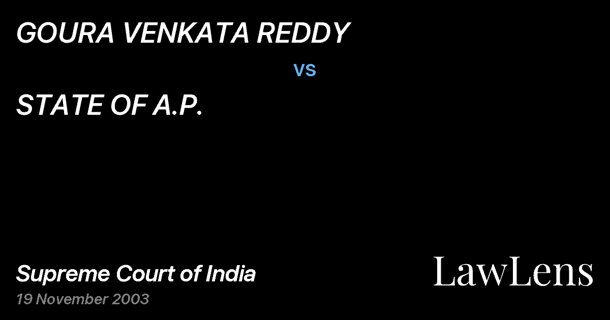 Preview image for GOURA VENKATA REDDY vs. STATE OF A.P.