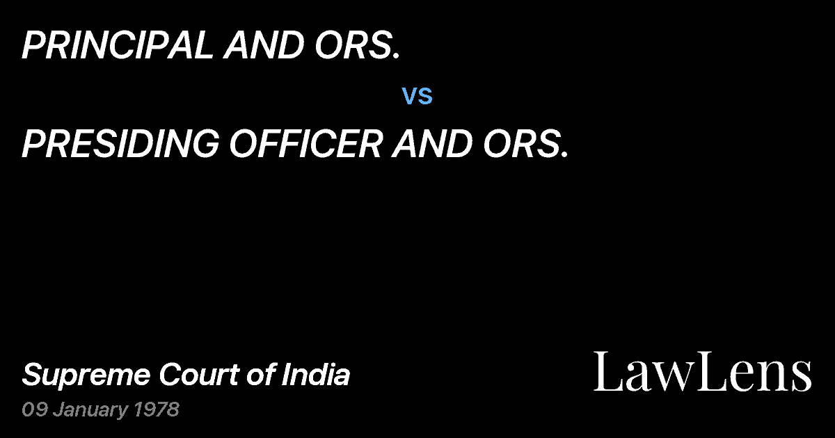 Preview image for PRINCIPAL AND ORS. vs. PRESIDING OFFICER AND ORS.
