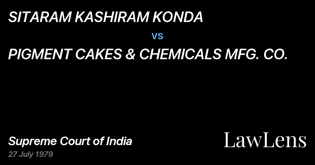 Preview image for SITARAM KASHIRAM KONDA vs. PIGMENT CAKES & CHEMICALS MFG. CO.