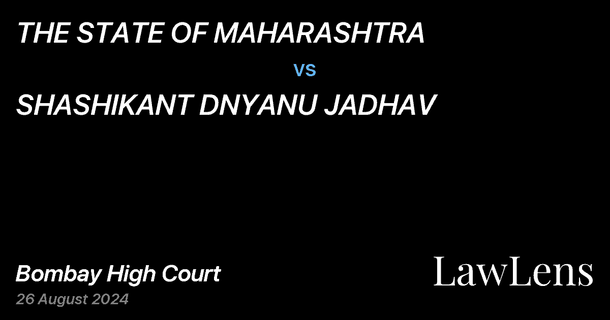 Preview image for THE STATE OF MAHARASHTRA  vs.  SHASHIKANT DNYANU JADHAV