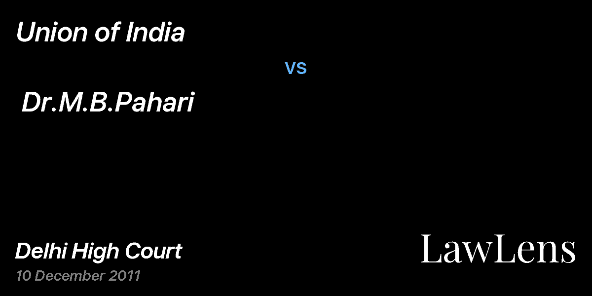 Preview image for Union of India  vs.  Dr.M.B.Pahari