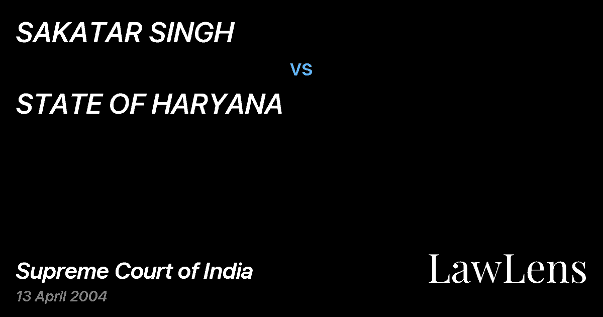 Preview image for SAKATAR SINGH vs. STATE OF HARYANA