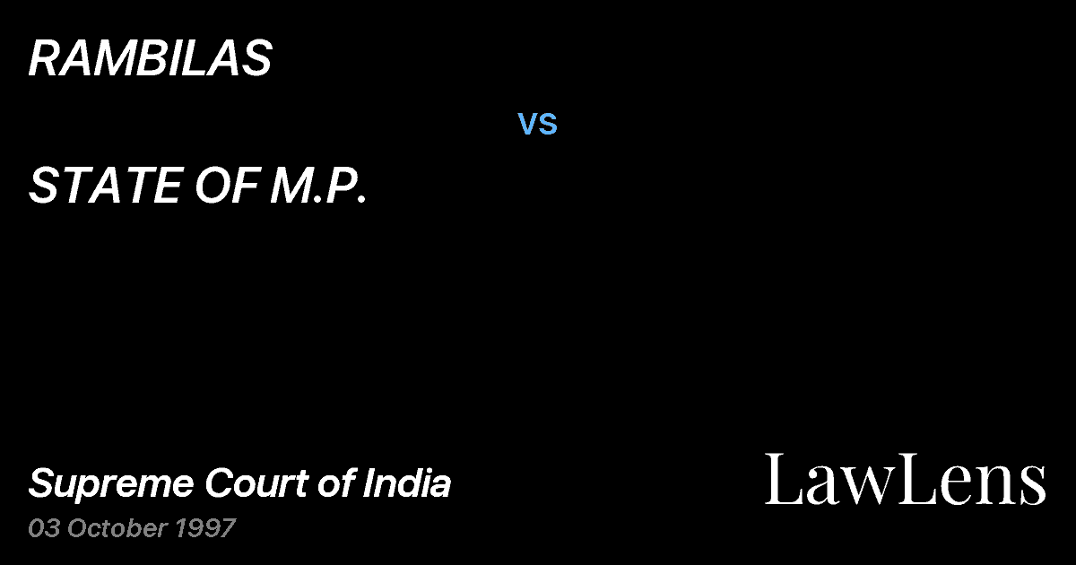 Preview image for RAMBILAS vs. STATE OF M.P.