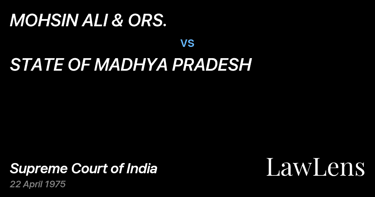 Preview image for MOHSIN ALI & ORS. vs. STATE OF MADHYA PRADESH